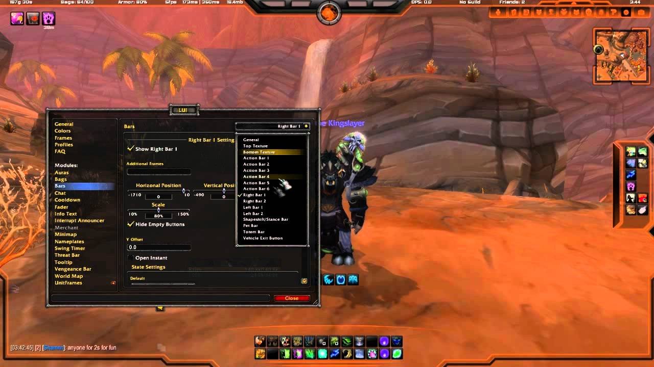 how to show xp bar on wow